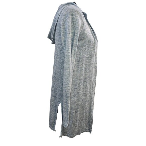 Cynthia Rowley Women's 100% Linen Lightweight Blue Cardigan with Hood Size XS - Picture 2 of 5
